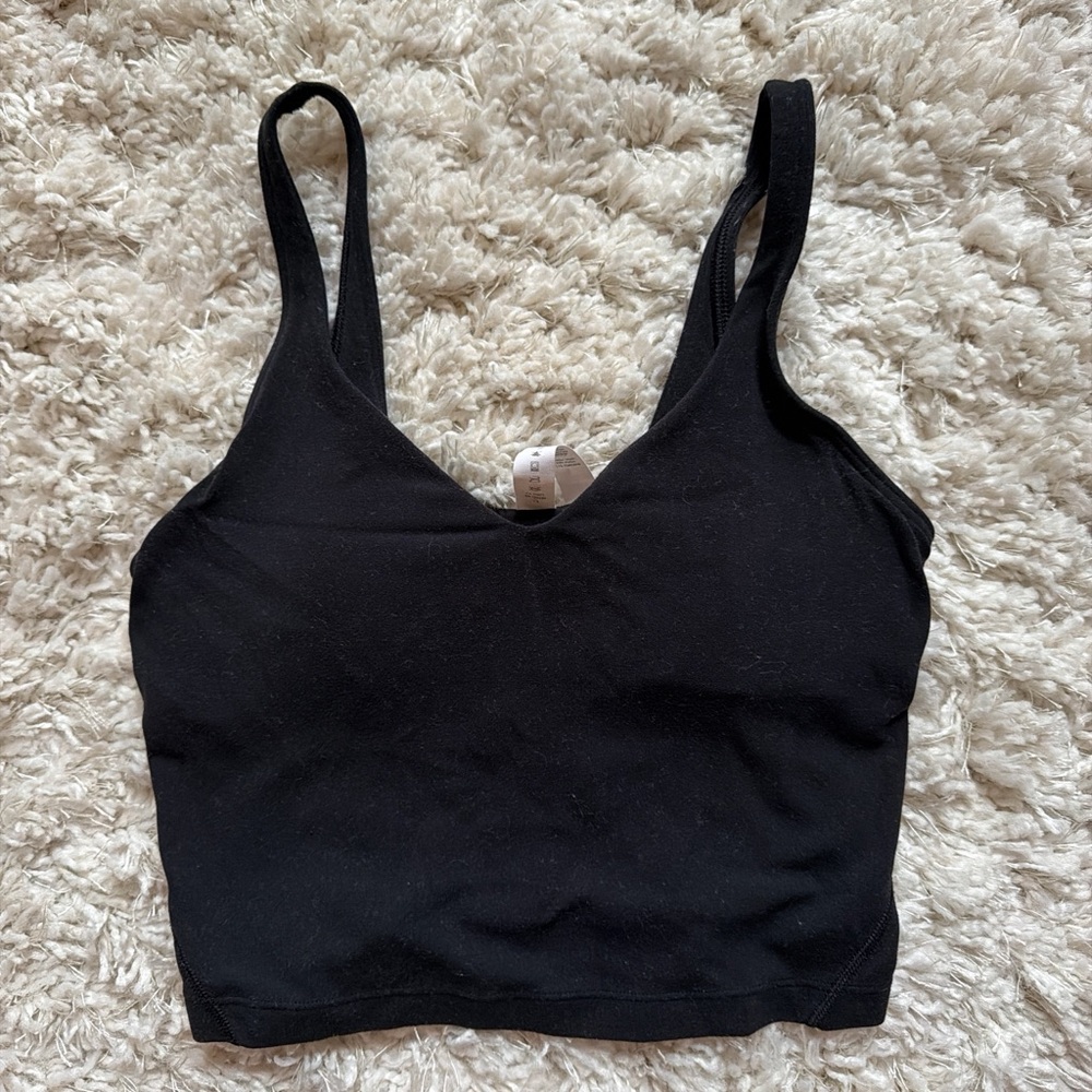 Black V-Neck Align Crop Top Lululemon